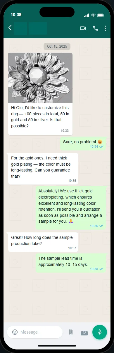 Customer communication case screenshot